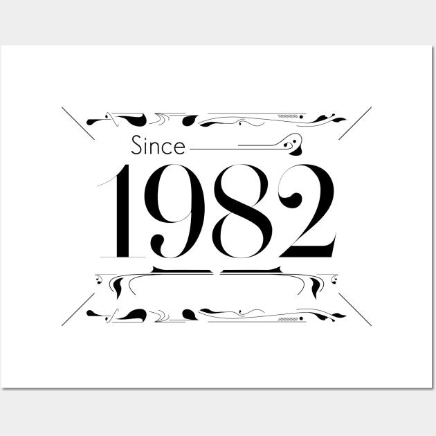 Birthday gift sign about age 1982 Wall Art by Aloenalone